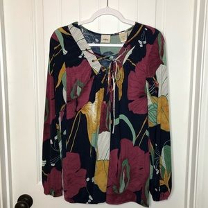 Daytrip Women’s Long Sleeve Lace Up Front Tie Shirt